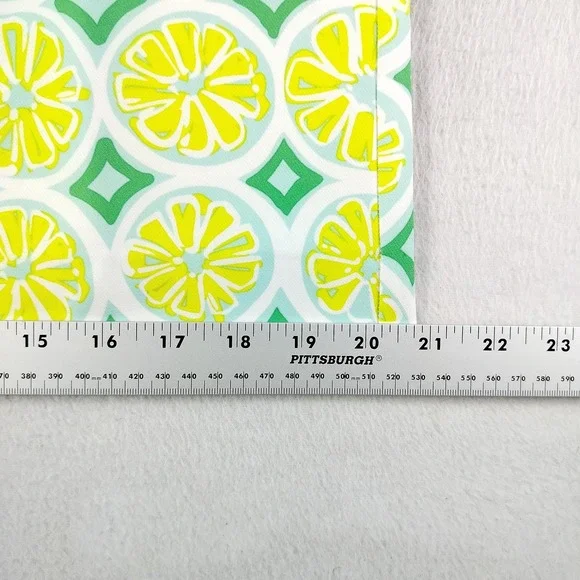 Sail to Sable Dress Womens Small Lemon Print Shift Sleeveless Zip‎ Back TXSP2042